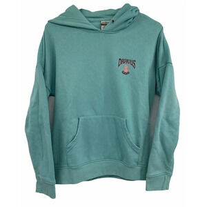 Dravus Diedra Camping Trippin Turquoise Hoodie Sweatshirt Size Small